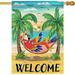 Welcome Summer Parrot Bird Decorative Garden Flag It s 5 O clock Somewhere Beach Coastal Tropical Palm Tree Yard Outside Decoration Hawaii Nautical Outdoor Small Home Decor Double Sided 12x18