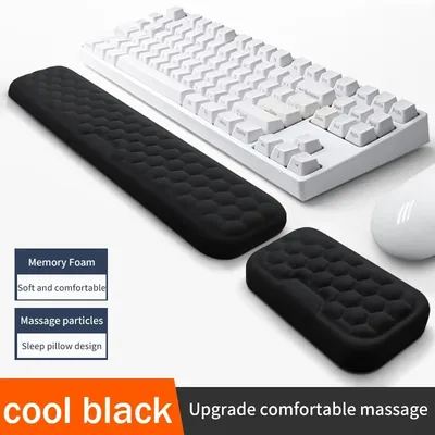 Keyboard wrist Rest Memory Foam Keyboard Mouse wrist Rest Ergonomic Design Wrist Pad for Computer