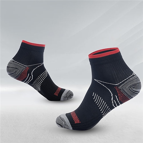 Kompressionsstrümpfe Sportsocken laufsocken 1 Paar Farbblock Herren Socken Rutschfest Atmungsaktiv Schweißableitend Komfortabel Fitnesstraining Basketball Laufen Joggen Radsport Sport Farbblock Image