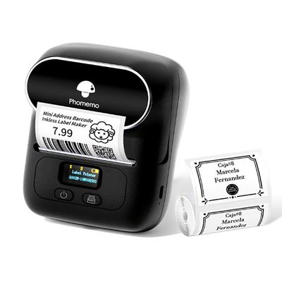 PhomemoM110 Mini Portable Barcode Label Clothing Price Tag Tag Tag Sticker Thermal Label Printer