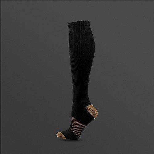 Kompressionsstrümpfe Sportsocken laufsocken 1 Paar Grundlegend Herren Socken Rutschfest Atmungsaktiv Schweißableitend Komfortabel Fitnesstraining Basketball Laufen Joggen Radsport Sport Modisch Nylon Image