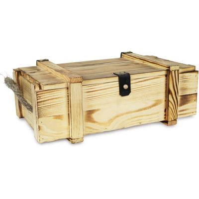 Kistenkolli Altes Land - Weinkisten 2er geflammt inkl. Holzwolle Dekokiste Hochzeitskiste Weinkiste Image