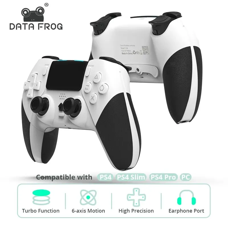 DATA FROG-Manette de jeu sans fil Bluetooth pour console de jeu PS4, manette PC, PS4 Pro, PS4 Slim
