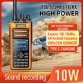 Radtel RT-752 10w Air Band Walkie Talkie Full Band amatoriale Ham Radio 250CH HT USB-C batteria NOAA FM AM vibrazione di registrazione