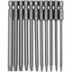 Set di punte per cacciavite Torx con testa di sicurezza Torx, codolo esagonale da 1/4 di pollice, lunghezza 4 pollici, set di punte per cacciavite Torx in acciaio S2, 11/12 pezzi, testa Torx