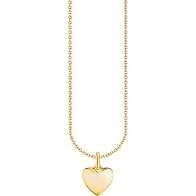 Kette mit Anhänger THOMAS SABO "Herz-Anhänger, KE2234-001-21-L45V, KE2234-413-39-L45V" Gr. 45, gold (gelbgoldfarben), Halsketten, Damen, 45, Silber 925 (Sterlingsilber) Image