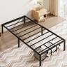 Foldable Metal Platform Bed Frame/Platform Bed Frame Full Size No Springs and No Noise Easy to Assemble/Black