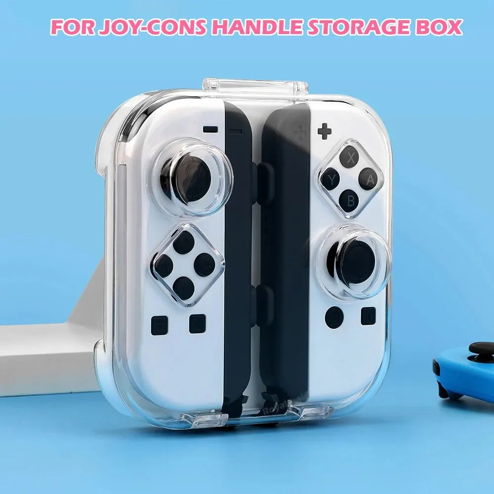 3 FARBEN Transparente Hülle für NS Switch/OLED Joy-cons Griff Aufbewahrungsbox für Joycons Staubdichte klare Schutzhülle Image