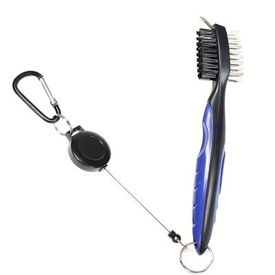 TEMU Dual-sided Portable Golf Groove Cleaning Brush - Essential Golf Accessories For Perfect Ball Spin And Accuracy