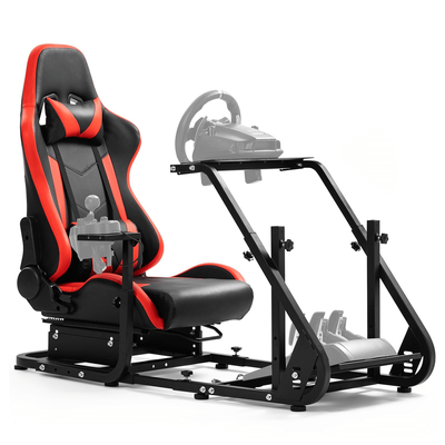 TEMU Game Racing Sim Simulator Cockpit With Seat, Adjustable Driving Gaming Sim Frame Fits /logitech// T248,wheel Shifter Pedals Not Included