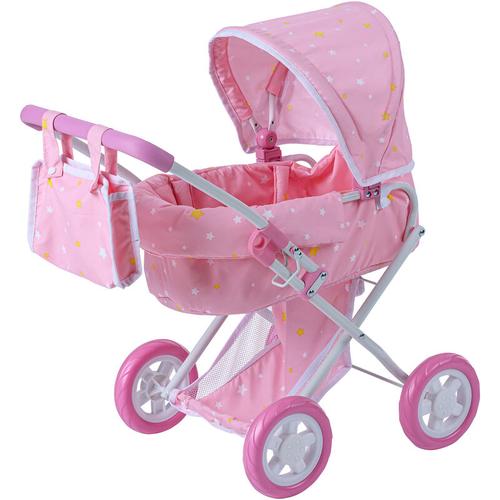 Olivia's Little World Twinkle Stars Deluxe Kinderwagen Puppenwagen Rosa OL-00011