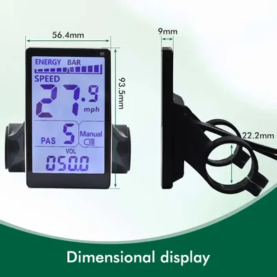 UART2 M5 24V 36V 48V Electric Bicycle Colorful Display E Scooter LCD Panel With USB For Mountain Electric Bike Parts (6PIN)