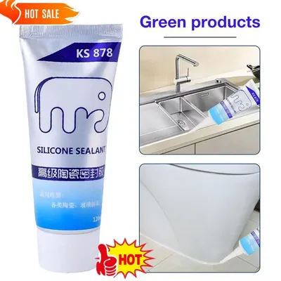 120ml Multipurpose Silicone Sealant Waterproof Caulk Seal Mouldproof Fast Drying Adhesive Glass Glue