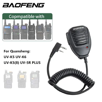 Baofeng Walkie Talkie Microphone Speaker MIC Handheld For Baofeng UV-5R BF-888S UV-21 PRO Quansheng UV K6 K5(8) Accessories