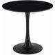 Table Ronde Noir Loisirs Table à Manger Scandinave Balcon Petite Table Ronde(Size:80x80x73cm)