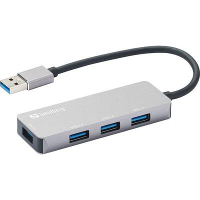 Sandberg USB-A Hub 1xUSB3.0+3x2.0 Saver Concentrateur USB 4 Ports de données Plug & Play Adaptateur