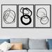 wall26 Black & Gray Grunge Duotone Geometric Ring Pattern Abstract Shapes Illustrations Modern Art Decor black | 36" H x 24" W | Wayfair