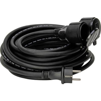 145211048 Strom Verlängerungskabel 16 a Schwarz 10.00 m H07RN-F 3x1,5 mm² für Außenbereich gee Image