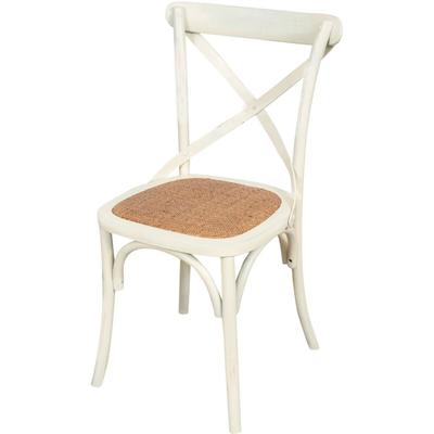 Küchenstuhl aus Holz 47x86x52 cm Moderner Rattanstuhl Rustikaler Thonet Stuhl Esszimmerstuhl Cross Image