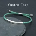 Bracelet Punk SOS pour hommes et femmes, logo personnalisé, texte gravé, corde fine réglable, personnalisé, Bracelet d'identification en acier inoxydable