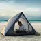 Tente de plage Pop-Up Portable pour 2 3 4 personnes, bâche en maille pour cyclisme en plein air, abri solaire, auvent familial, auvent de voiture UV, Pergola de randonnée