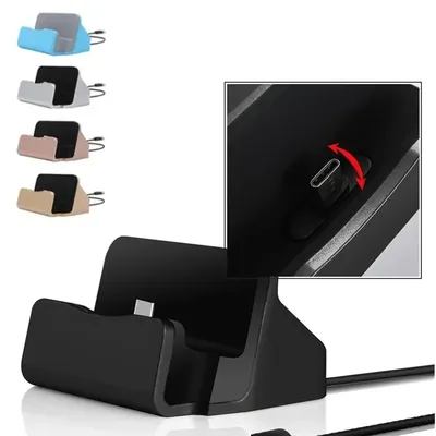 Type C USB Dock Charger Phone Holder for IPhone 15 14 13 12 11 Pro Max Samsung S24 S23 Cradle Dock Station Stand Charging Stand