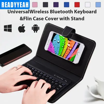 Bluetooth Wireless Keyboard For Iphone Huawei Xiaomi Tablet PU Magnetic Case Support Mini Keyboard Mobile Phone Gaming Keyboard