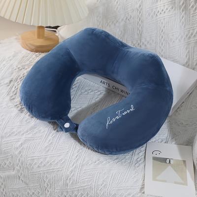 TEMU 1pc U Shaped Neck Pillow, Soft Portable Travel Pillow Neck Cervical Airplane Train Car Pillow, Cervical Travel Bedding Pillow Image