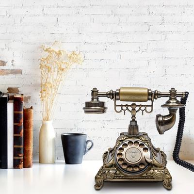 TEMU Antique Telephone Desk Phone European Style Old Fashioned