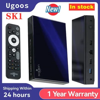 2024 New Ugoos SK1 Smart TV Box Android 11 Amlogic S928X-K 8GB 128GB Wifi6 BT5.2 1000M Set Top Box Dolby Widevine L1 DTS Support