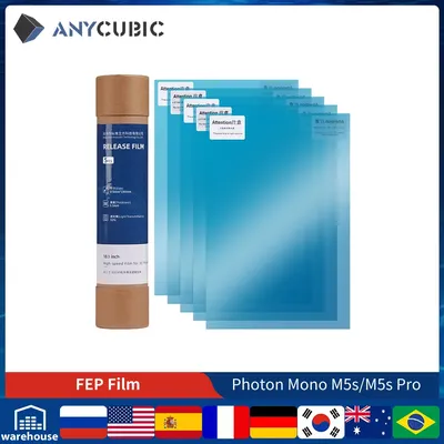 ANYCUBIC 3D Printer Parts 5pcs/2pcs/1pcs Original FEP Film For Photon Mono M5s/ M5s Pro 3D Printers