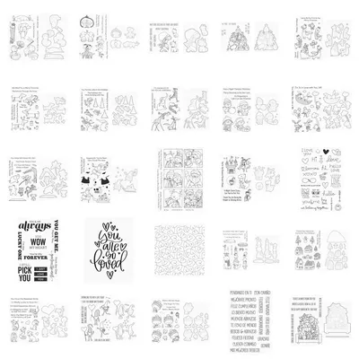 New 2022 Aninals Friends Words Cutting Dies and Clear Stamp Scrapbooking For Paper Making Embossing Frame Card Craft