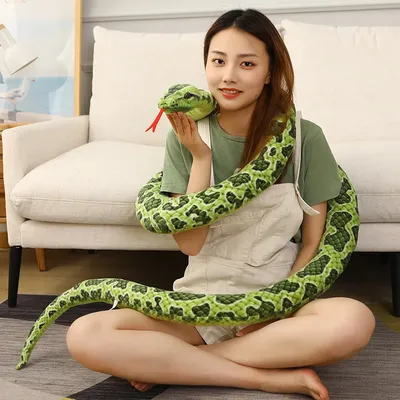 1pc 200cm/300cm Giant Snakes Plush Toy Simulation Long Golden Python Stuffed Snake Plushie Children