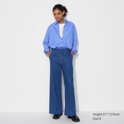 Uniqlo - Cotton Wide Trouser Jeans - Blue - S