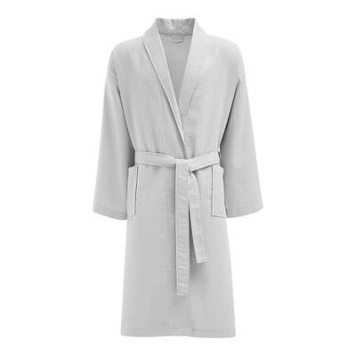 Berkshire Hospitality Repose Gray Waffle Pique Cotton / Polyester Bath Robe - Small - 12/Case
