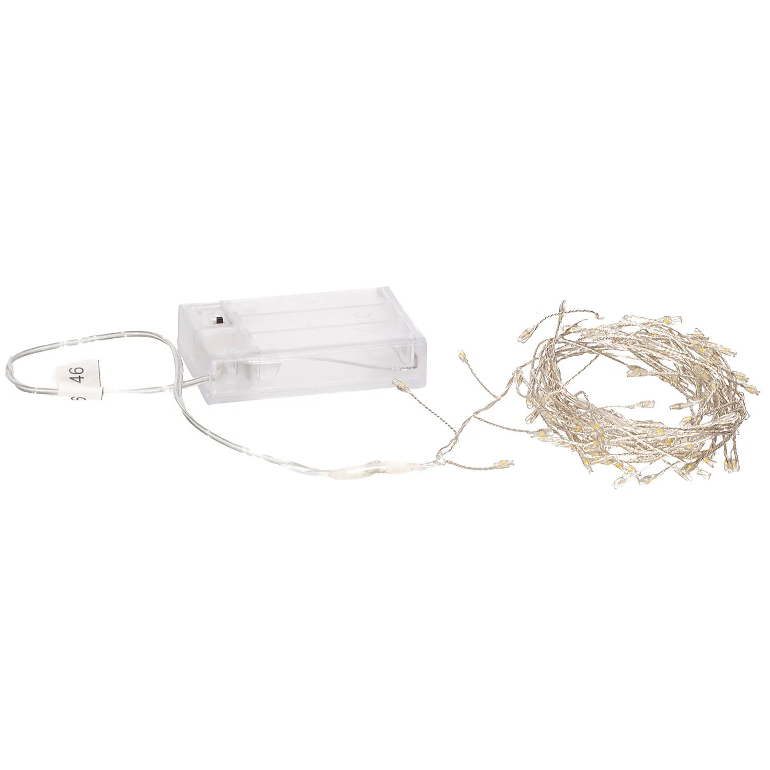Guirlande de fils lumineux micro-LED "frange" avec boitier a piles et minuterie, 100 LED