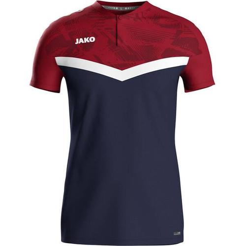 JAKO Herren Polo Polo Iconic, Größe M in marine/chili rot