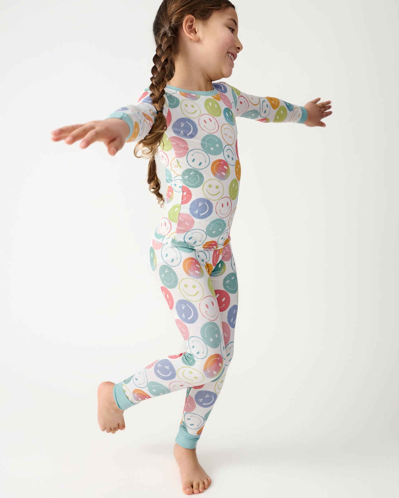 Positive Vibes Two-Piece Pajama Set - 4T - Little Sleepies