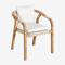 SKLUM Confezione da 4 sedie da giardino con braccioli in legno di acacia Dubai Gardenia Bianco