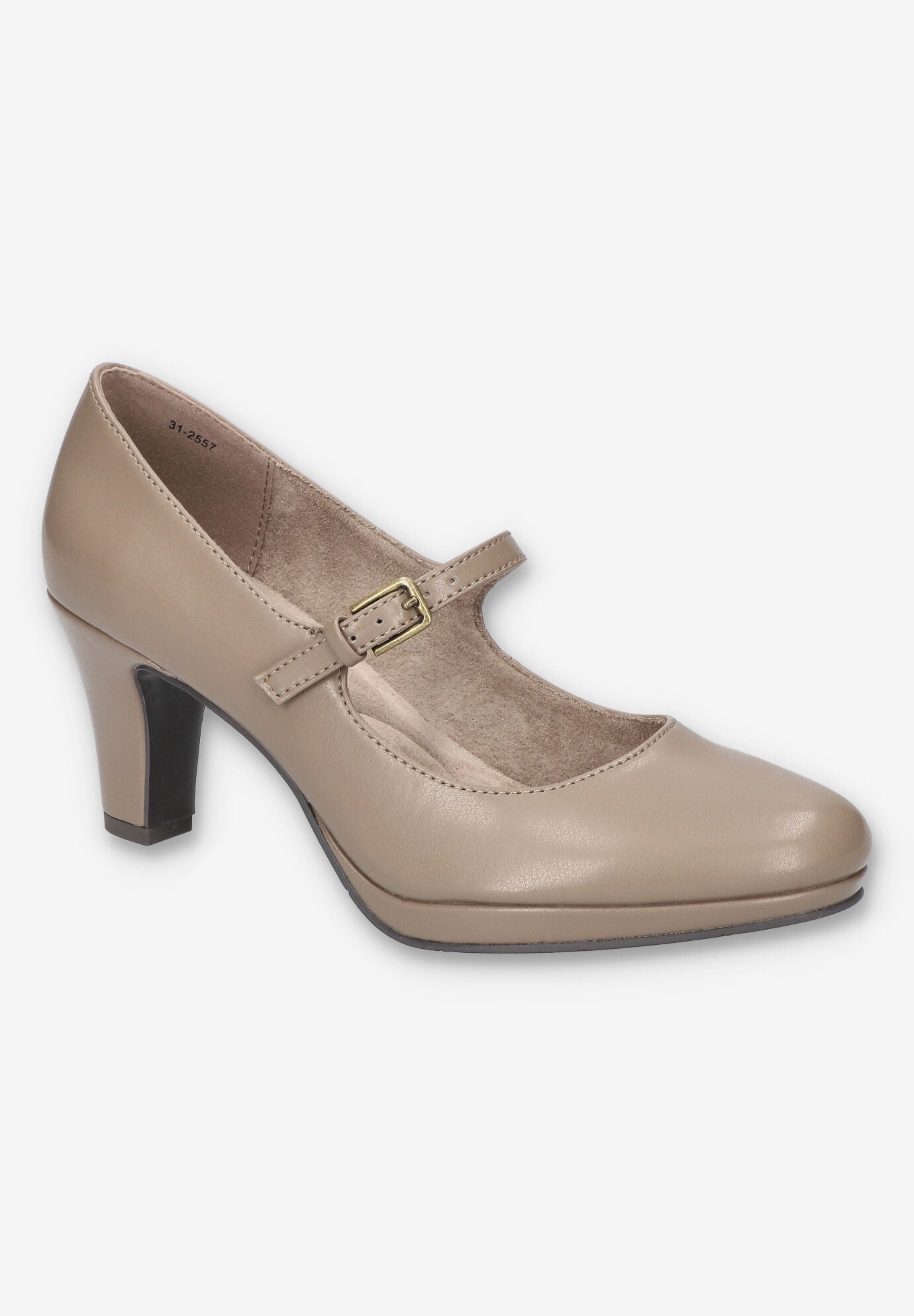 Extra Wide Width Women's Zest Pump by Easy Street in Taupe (Size 10 WW)
