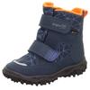 Klettstiefel SUPERFIT "HUSKY WMS: mittel", Kinder, Gr. 29, bunt (dunkelblau, orange), Textil, casual, Schuhe, Snowboots, Winterstiefel mit GORE TEX-Membran