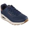 Sneaker SKECHERS "UNO-SUITED ON AIR", Herren, Gr. 40, blau (navy), Lederimitat, Veloursleder, sportlich, Schuhe, Freizeitschuh, Halbschuh, Schnürschuh mit modischer Keilsohle