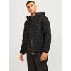 Steppjacke JACK & JONES "JCOSONIC LIGHT JACKET SN", Herren, Gr. L, schwarz, Web, Obermaterial: 100% Polyester, unifarben, modisch, Langarm, Jacken
