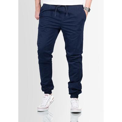 Chinohose ALESSANDRO SALVARINI "ASGenteliio", Herren, Gr. W36/L34, Länge 34, blau (dunkelblau), Obermaterial: 98% Baumwolle, 2% Elasthan, Hosen, mit sehr hohen Tragekomfort Image