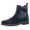Chelseaboots GABOR, Damen, Gr. 40, blau (nachtblau), Veloursleder, Elastischer Einsatz, klassisch, Schuhe, Blockabsatz, Stiefelette, Businesschuh mit Best Fitting