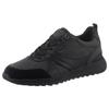 Sneaker GEOX "U MOLVENO A", Herren, Gr. 41, schwarz, Lederimitat, Veloursleder, Textil, sportlich, Schuhe, Freizeitschuh, Halbschuh, Schnürschuh mit Plateausohle