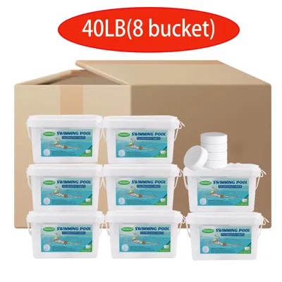 3 Inch 40Lbs Pool Chlorine Tablets - Stabilized Chlorine Tablets for Hot Tubs,Swimming Pools and