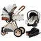 Luxury Portable Travel Pram 3 in 1Baby Stroller High Landscape Baby Pushchair Baby Travel Stroller