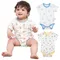 Michley 3PCS Newborn Baby Bodysuit Cotton Body Baby Short-Sleeve Long-Sleeve Romper Clothes Jumpsuit