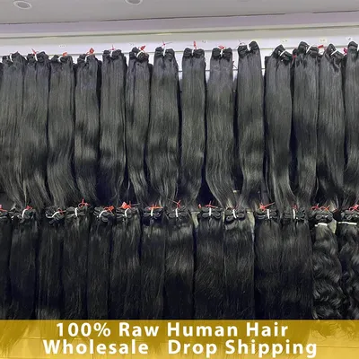 30 34 Inch Straight Human Hair Bundles Raw Virgin India Straight Bundles Bulk Hair Extensions For